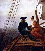 Caspar David Friedrich On the sailing-vessel France oil painting artist